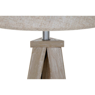 Tripod Pinewood & Linen Floor Lamp