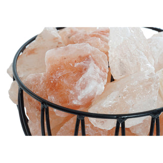 Table Lamp with Black and Orange Metal Design