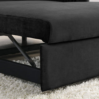 Adjustable Velvet Sleeper Loveseat and Pull-Out Bed