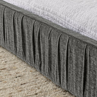 Modern Upholstered Bed Frame with Chenille Fabric