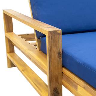 Acacia Wood Outdoor Lounge Chair