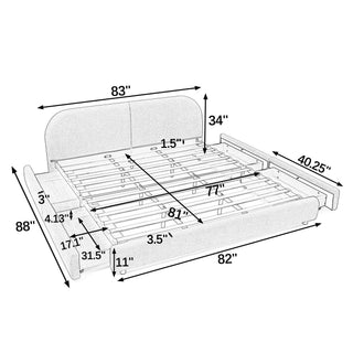 Qualicum Curved Headboard Storage Bed