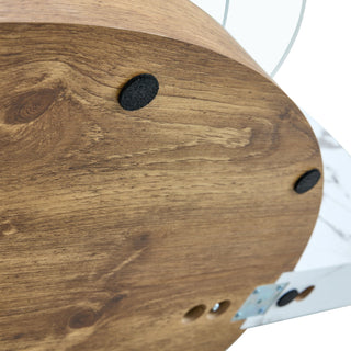 Marble & Wood Double Layer Coffee Table