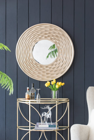 Silverton Sculpted Round Wall Mirror