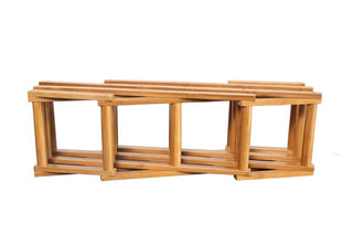 Foldable Bamboo Wine Bottle Holder