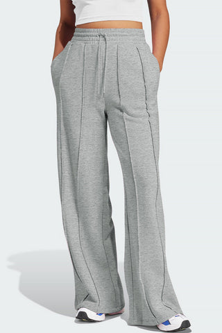 High Waist Drawstring Wide Leg Sweatpants
