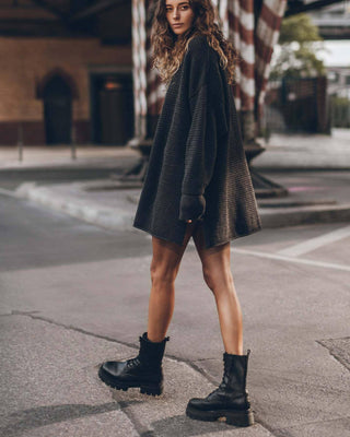Aveline Twist-Knit Sweater Dress