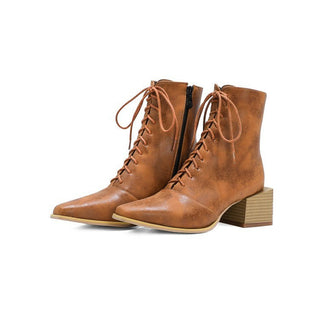 Dunbar Pointed-Toe Ankle Boots in Yellow – view 6