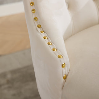 Modern Tufted Solid Wood Dining Chair Set of 2