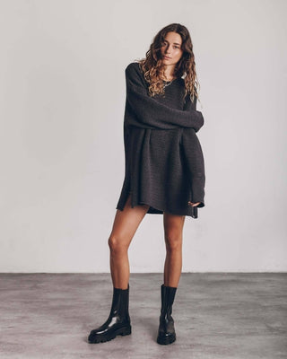 Aveline Twist-Knit Sweater Dress