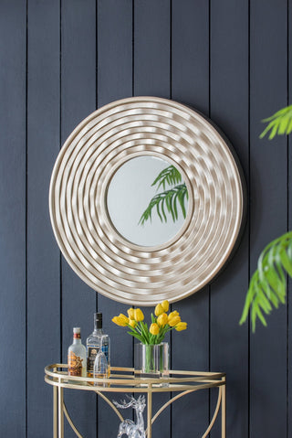 Silverton Sculpted Round Wall Mirror