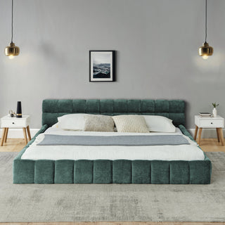 Crescent Valley Chenille Upholstered Platform Bed