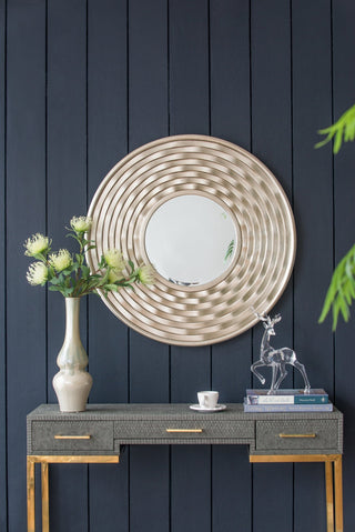 Silverton Sculpted Round Wall Mirror