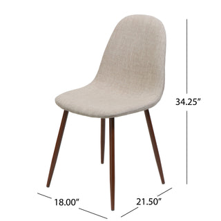 Wheat Fabric Dining Chair Set