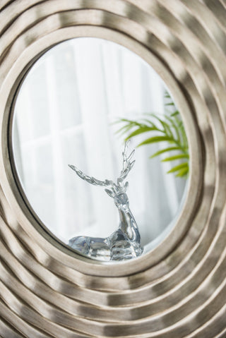 Silverton Sculpted Round Wall Mirror