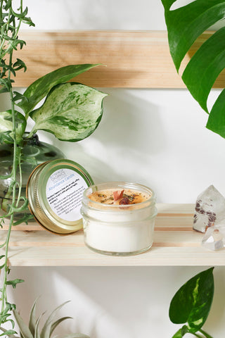 Hand-Poured Soy Wax Citrine Crystal Candle