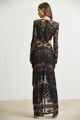 Kaslo Embroidered Fringe Dress