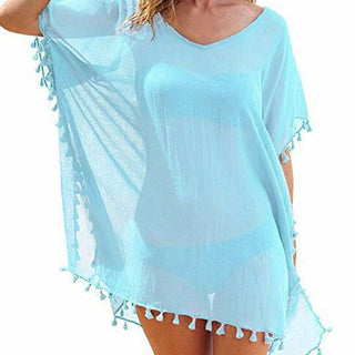 Chiffon & Tassel Cover Up