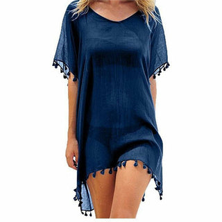 Chiffon & Tassel Cover Up