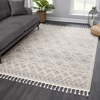 Embossed Medium-Pile Area Rug