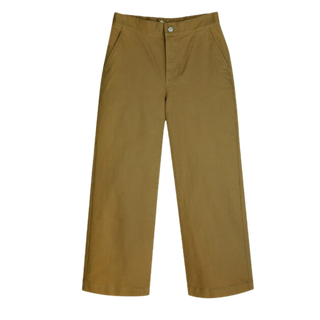 Oak + Fort Cropped Twill Wide Leg Pants