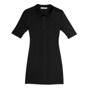 Oak + Fort Mini Knit Collared Short Sleeve Dress