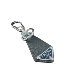 Prada Saffiano Leather Logo Keychain