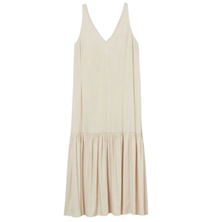 H&M Sleeveless Maxi Length Woven V-Neck Relaxed Loose Fit Dress