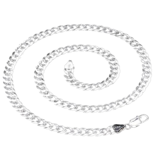 Italian 925 Sterling Silver Necklace 5MM Figaro Chain