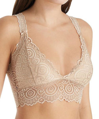 Napa Lace V-Neck Bralette in Nude – view 5