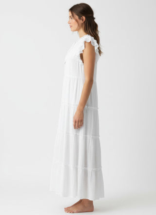 Julian Ruffle Cap-Sleeve Dress