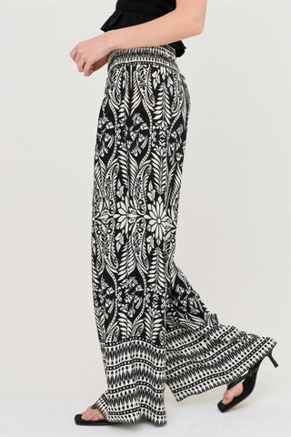 Port Moody Smocked Waist Floral Pants