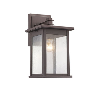 Outdoor Wall Light with Clear Seedy Glass