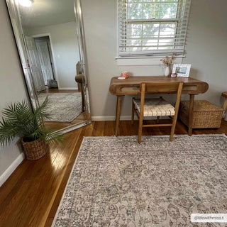 Low-Pile Neutral Area Rug