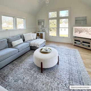 Low-Pile Neutral Area Rug