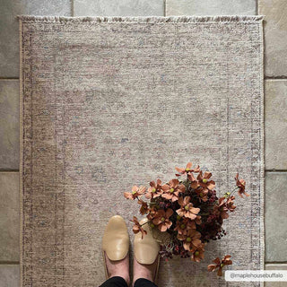 Low-Pile Neutral Area Rug