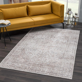 Low-Pile Neutral Area Rug