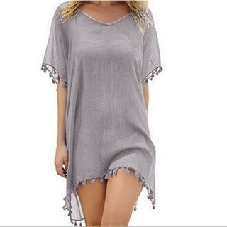 Chiffon & Tassel Cover Up