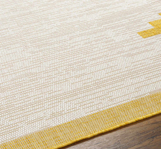 Machine-Woven Aztec-Inspired Rug
