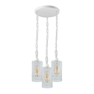 3-Head Barrel Cage Pendant Ceiling Light
