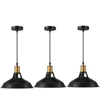 3-Pack Kitchen Island Pendant Lights with Metal Shades