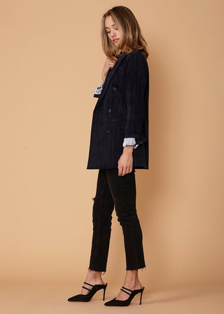 Arden Corduroy Double-Breasted Coat