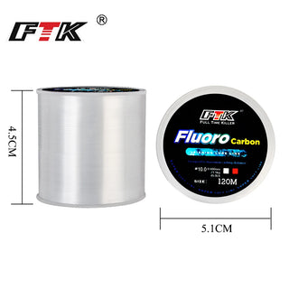 120M Fluorocarbon Coated Fishing Line – 0.20–0.60mm, 7.15–45LB