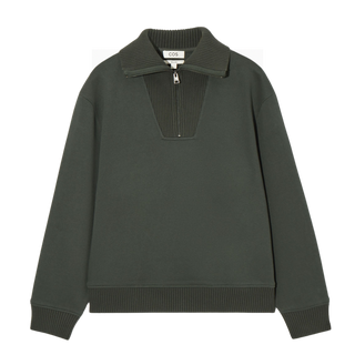 COS Funnel Neck Zip Up Sweater