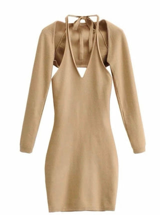 Steveston Halter Mini Dress & Cardigan Set