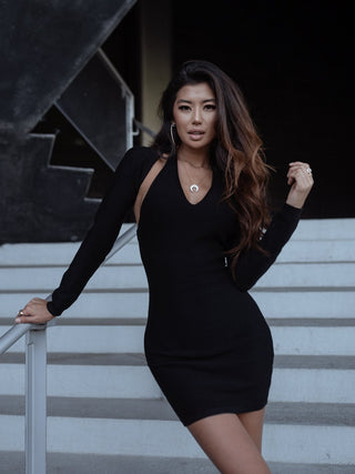 Steveston Halter Mini Dress & Cardigan Set