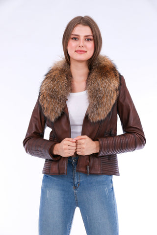 Ravenna Leather Biker Jacket