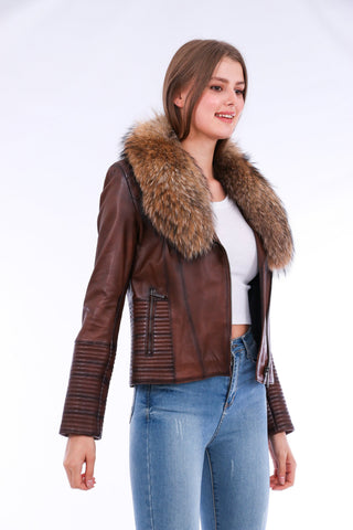 Ravenna Leather Biker Jacket