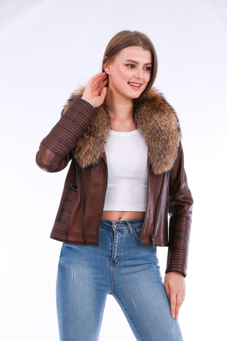 Ravenna Leather Biker Jacket