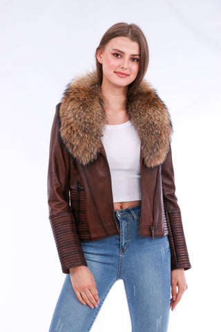 Ravenna Leather Biker Jacket